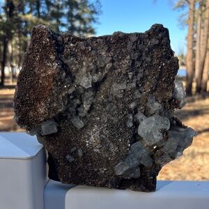 Natural Crystal Art Piece 7 pounds 5 ounces 7 1/2” tall X 7” wide